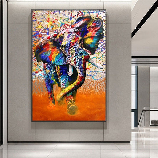 Josephine | Pintura Colorida de Elefante